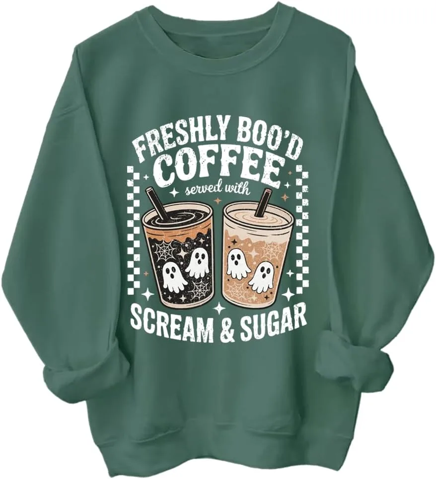 Свитшот Freshly Boo'd Coffee с принтом Ghost Halloween Relliot
Свитшот Freshly Boo'd Coffee с принтом Ghost Halloween Relliot