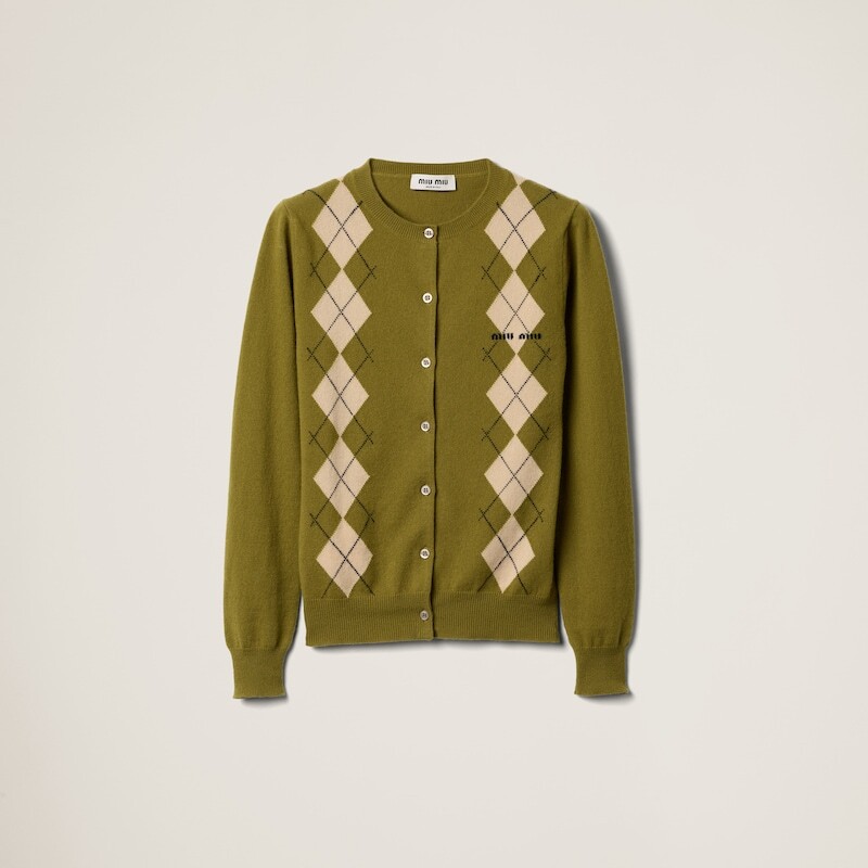 Кашемировый кардиган Miu Miu, зеленый
Кашемировый кардиган Miu Miu, зеленый