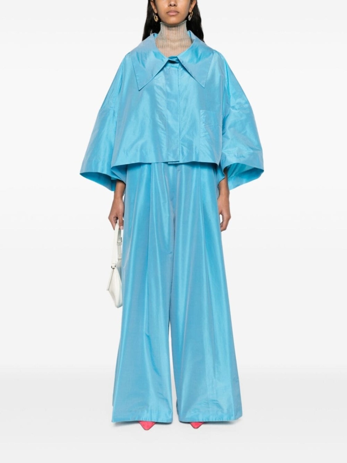 Viktor & Rolf брюки палаццо средней посадки, синий 
Viktor & Rolf брюки палаццо средней посадки, синий