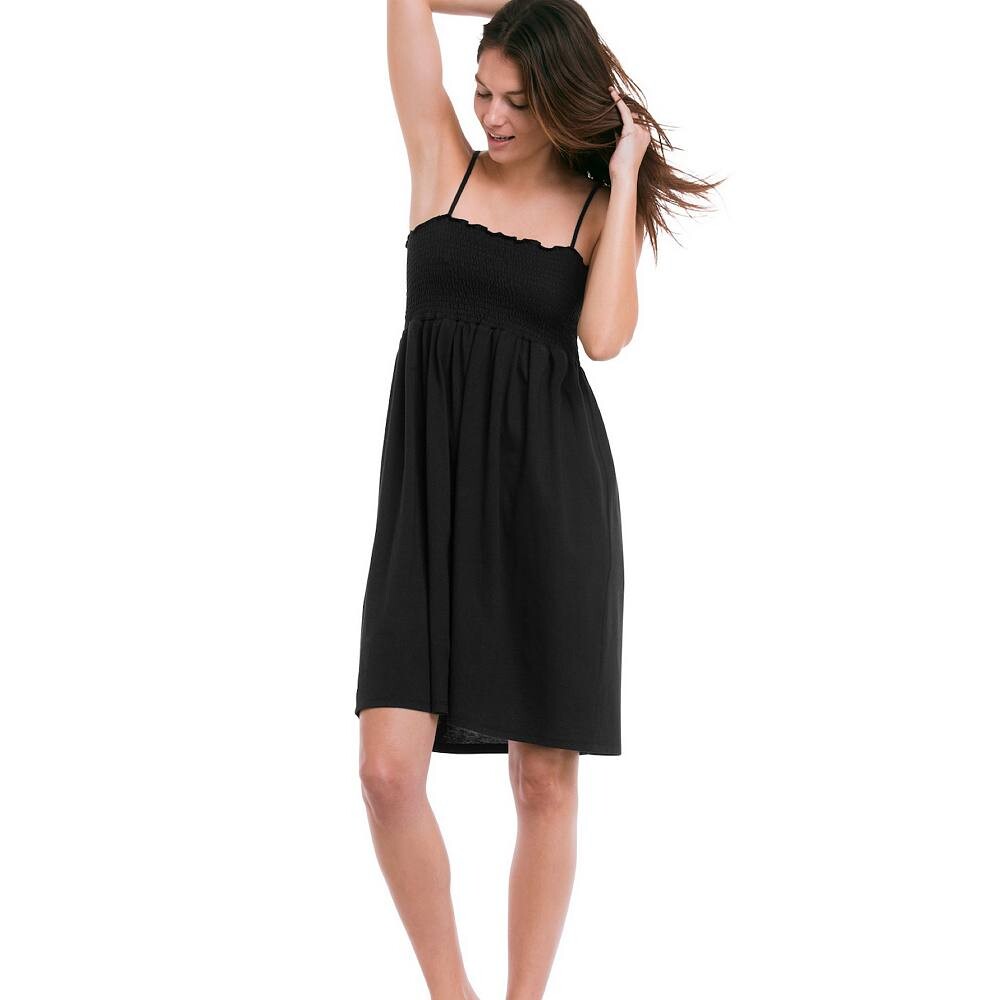 Женское платье-майка с присборенным лифом Ellos больших размеров, черный 
Женское платье-майка с присборенным лифом Ellos больших размеров, черный