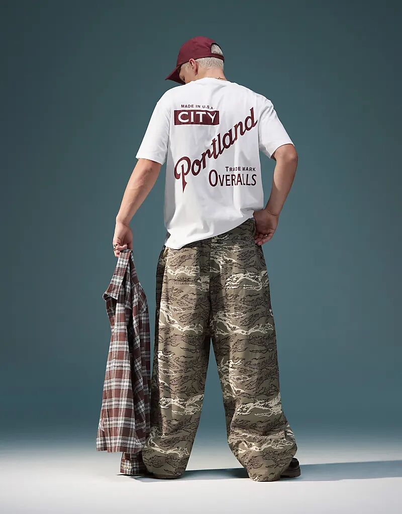 Свободная футболка с принтом рабочей одежды спереди белого цвета ASOS DESIGN
Свободная футболка с принтом рабочей одежды спереди белого цвета ASOS DESIGN