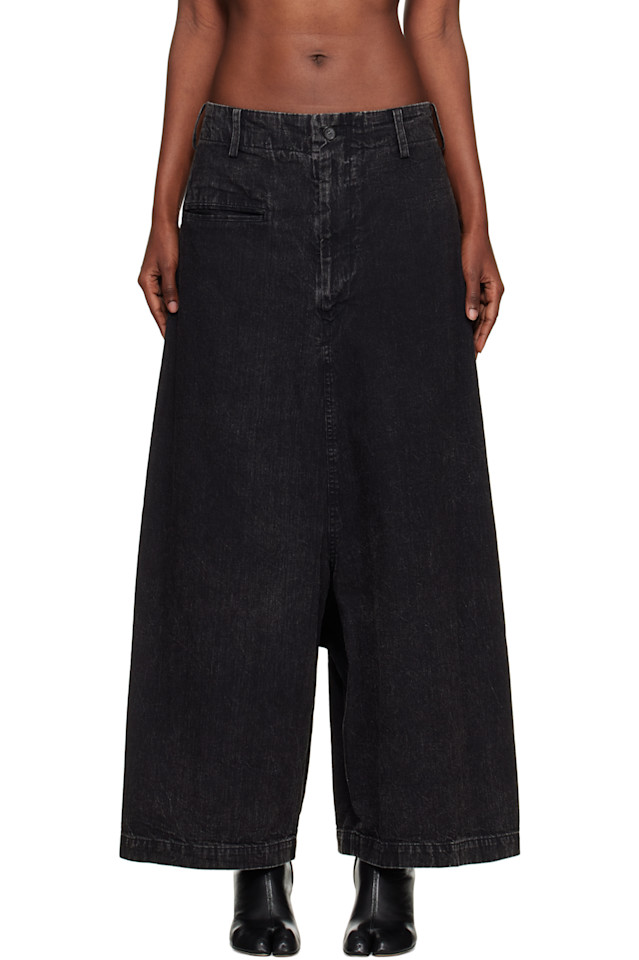 Широкие джинсы с расклешенной задней частью Yohji Yamamoto, черный
Широкие джинсы с расклешенной задней частью Yohji Yamamoto, черный