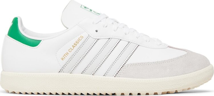 Кроссовки Kith x Samba Spikeless Golf 'White Green', белый
Кроссовки Kith x Samba Spikeless Golf 'White Green', белый