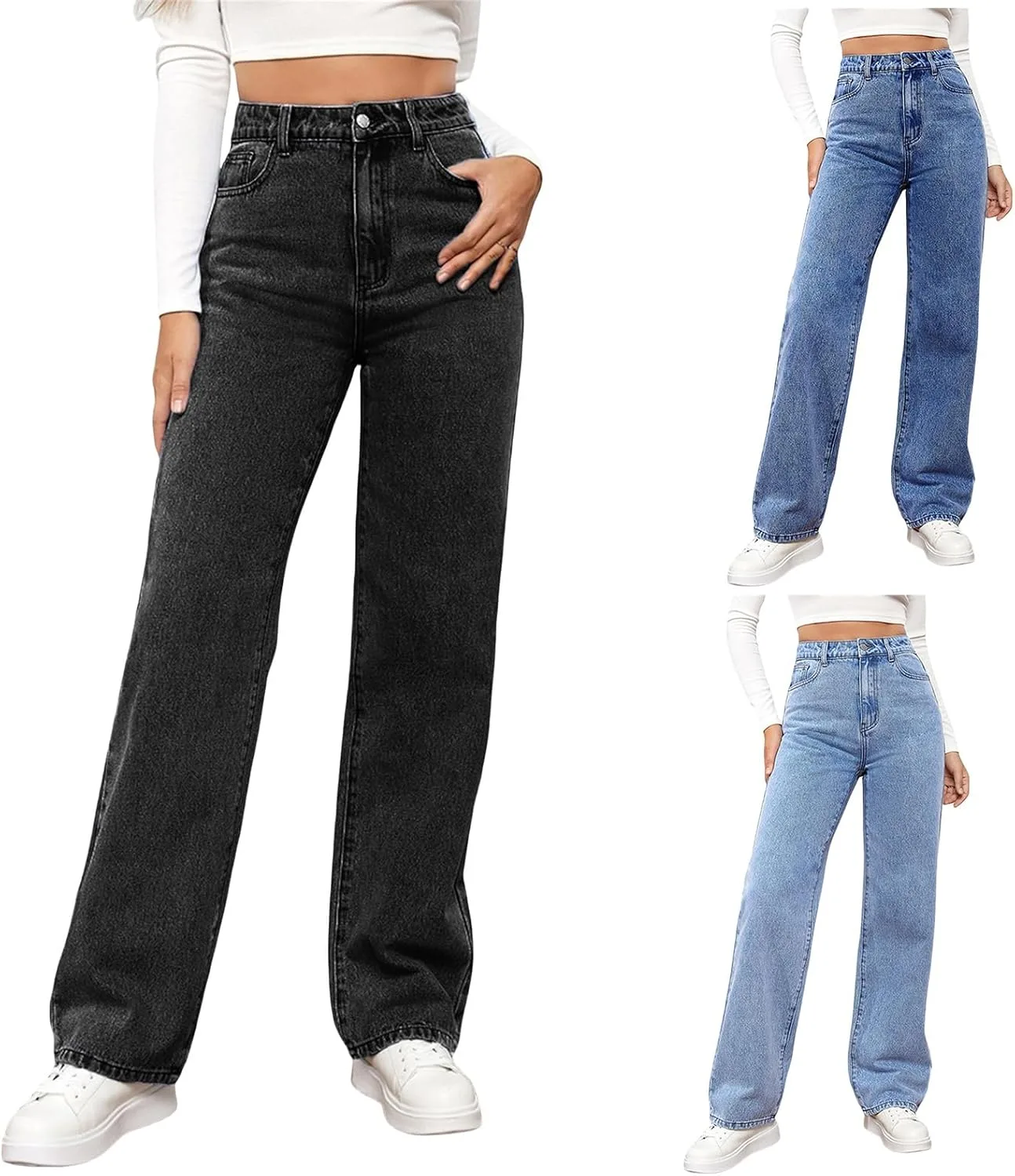 Женские джинсы прямого кроя с высокой талией FQFGGYD
Женские джинсы прямого кроя с высокой талией FQFGGYD