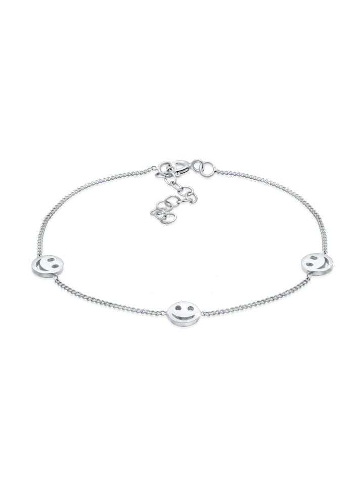 Elli Браслет из серебра 925 пробы с подвеской в виде улыбающегося лица, диском и серебряной подвеской в виде улыбающегося лица
Elli Браслет из серебра 925 пробы с подвеской в виде улыбающегося лица, диском и серебряной подвеской в виде улыбающегося лица
