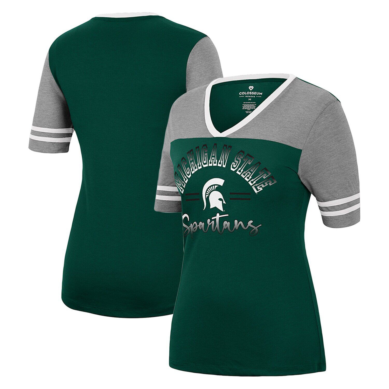 Женская футболка Colosseum Green/Heathed Grey Michigan State Spartans There You Are с v-образным вырезом Colosseum
Женская футболка Colosseum Green/Heathed Grey Michigan State Spartans There You Are с v-образным вырезом Colosseum