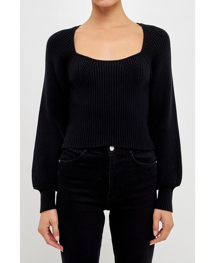 Женский вязаный топ endless rose, черный
Женский вязаный топ endless rose, черный