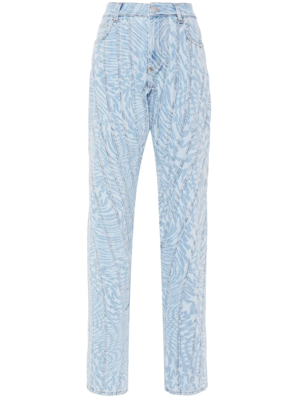 Зауженные джинсы с принтом Mugler, синий
Зауженные джинсы с принтом Mugler, синий