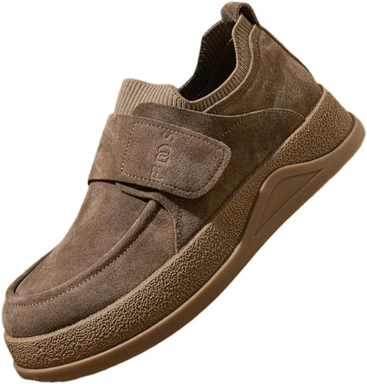 Мужские лоферы из замшевой кожи с дышащей текстурой, толстой подошвой, прочные и противоскользящие, цельные модельные слипоны Fmshi, хаки
Мужские лоферы из замшевой кожи с дышащей текстурой, толстой подошвой, прочные и противоскользящие, цельные модельные слипоны Fmshi, хаки