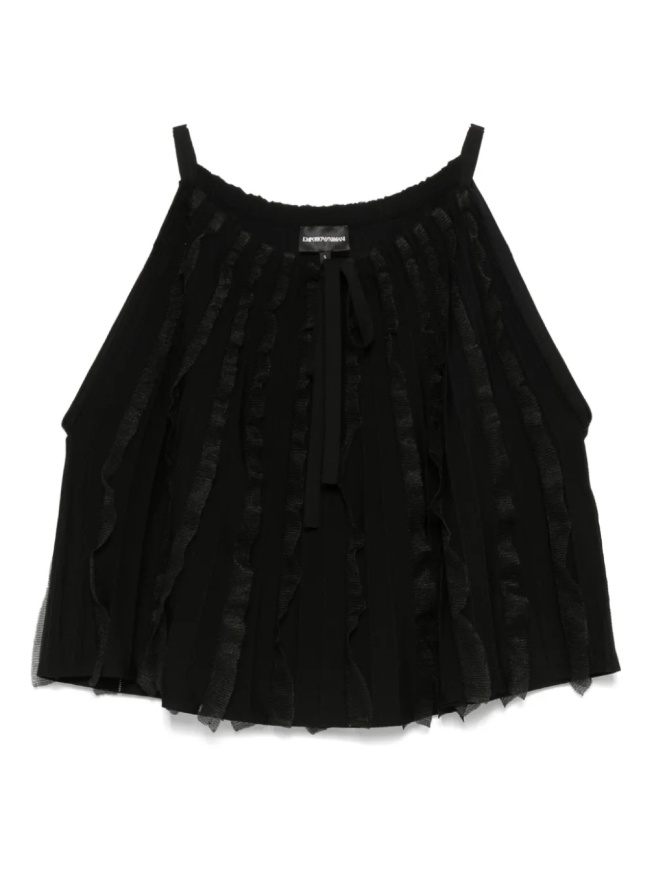 Топ с оборками Emporio Armani, черный
Топ с оборками Emporio Armani, черный