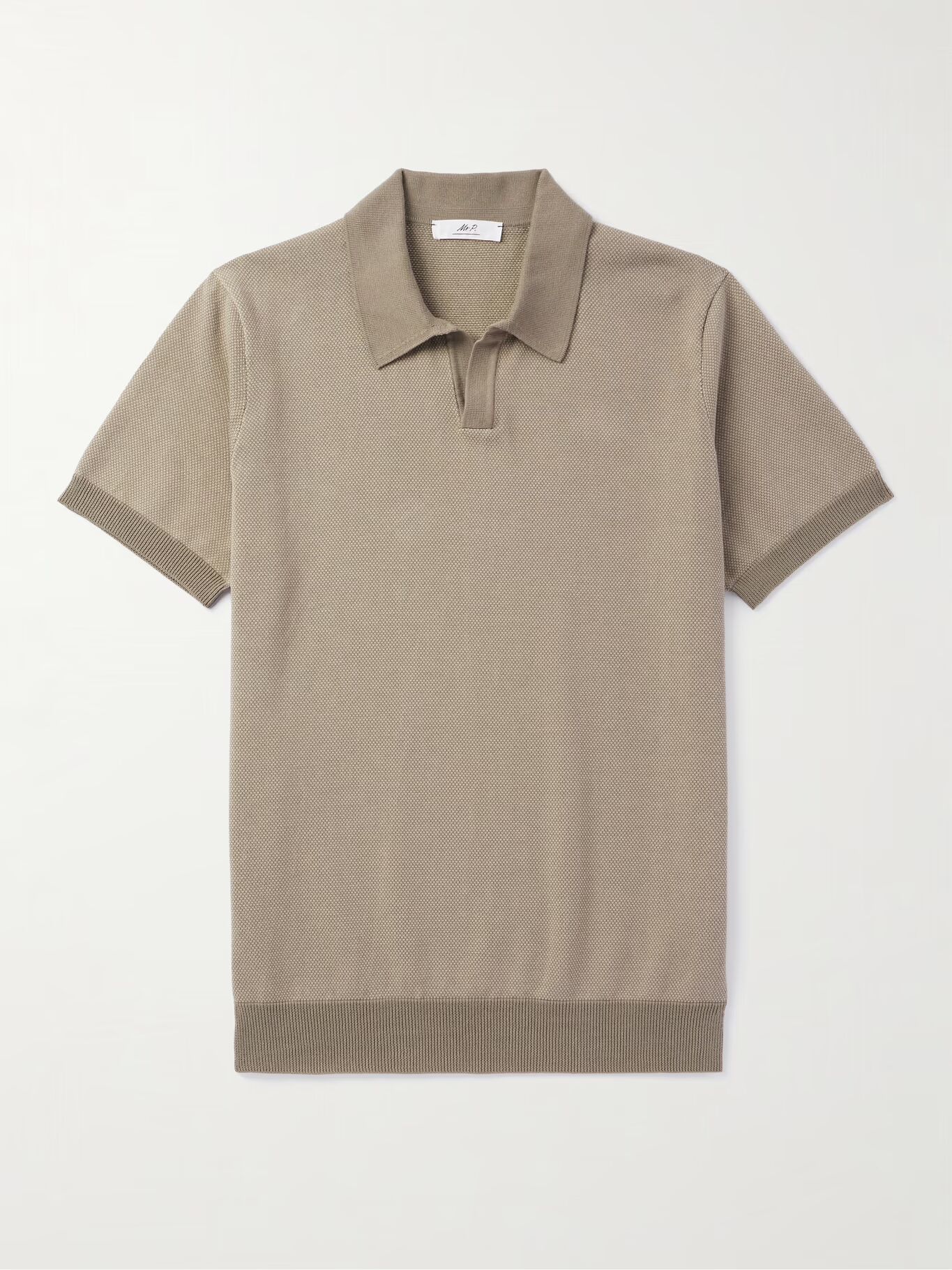 Рубашка-поло из хлопка с сотовой вязкой MR P., бежевый
Рубашка-поло из хлопка с сотовой вязкой MR P., бежевый