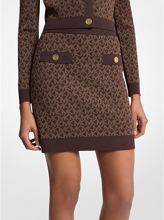 Юбка из жаккардовой ткани с логотипом Michael Kors, коричневый
Юбка из жаккардовой ткани с логотипом Michael Kors, коричневый