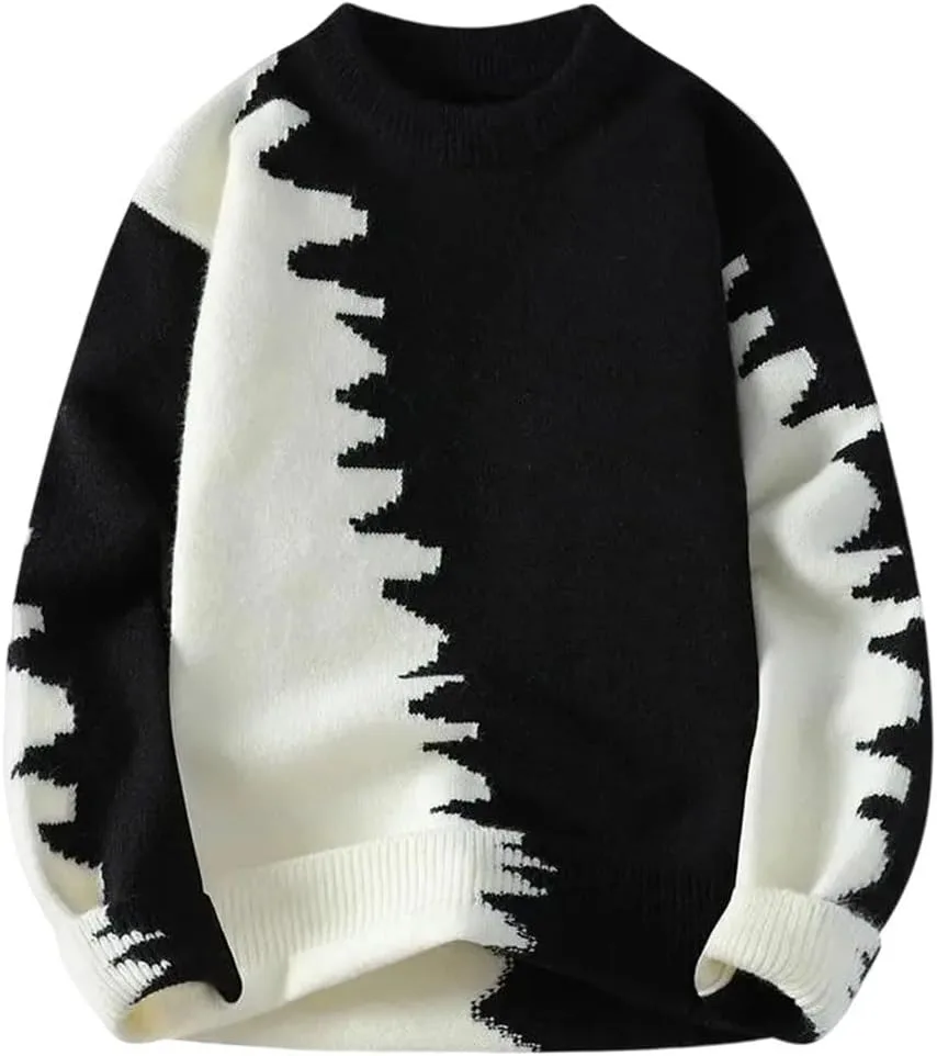 Мужской свитер с контрастным пэчворком
Мужской свитер с контрастным пэчворком