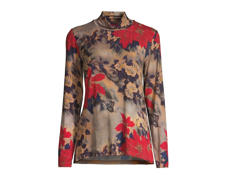 Johnny Was Женская блузка с воротником-стойкой и длинными рукавами с цветочным принтом, мультиколор
Johnny Was Женская блузка с воротником-стойкой и длинными рукавами с цветочным принтом, мультиколор