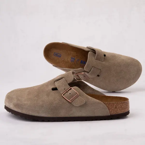 Мужские сабо Birkenstock Boston с мягкой стелькой, серо-коричневый
Мужские сабо Birkenstock Boston с мягкой стелькой, серо-коричневый