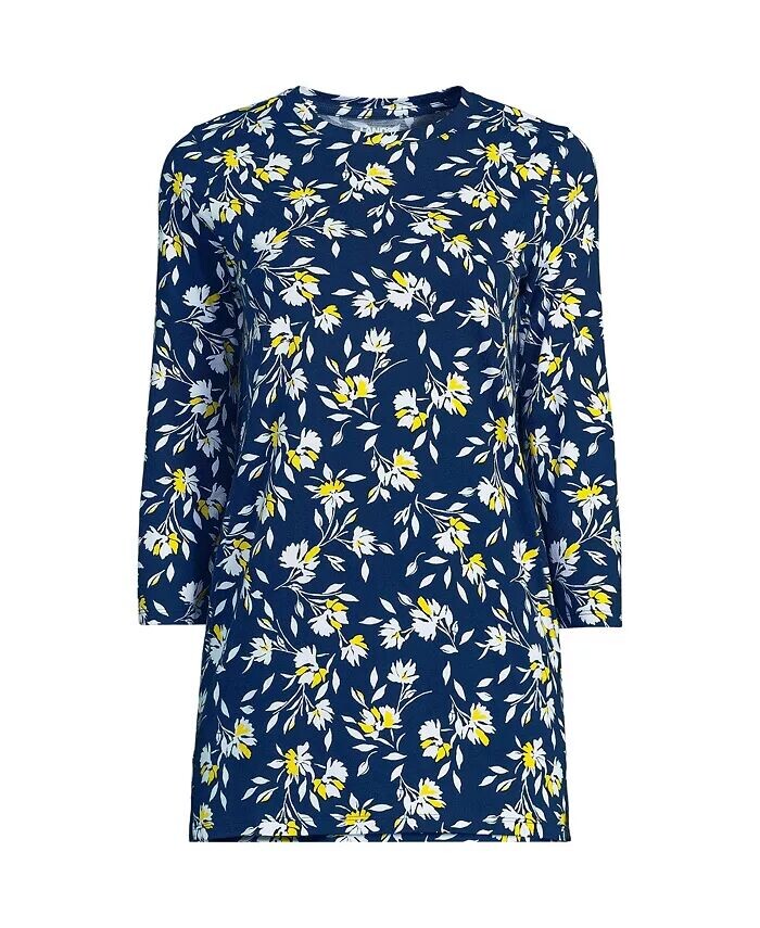 Женская хлопковая туника Supima с рукавом 3/4 Lands' End, синий
Женская хлопковая туника Supima с рукавом 3/4 Lands' End, синий