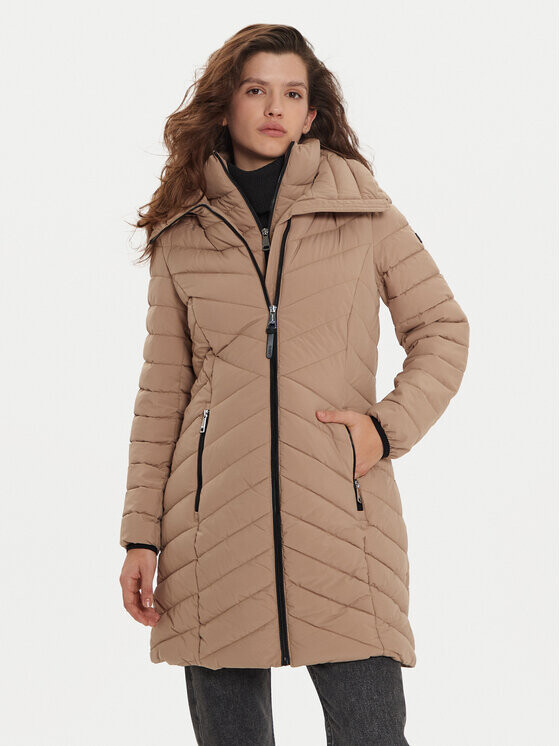 Пуховик узкого кроя Dkny, коричневый
Пуховик узкого кроя Dkny, коричневый