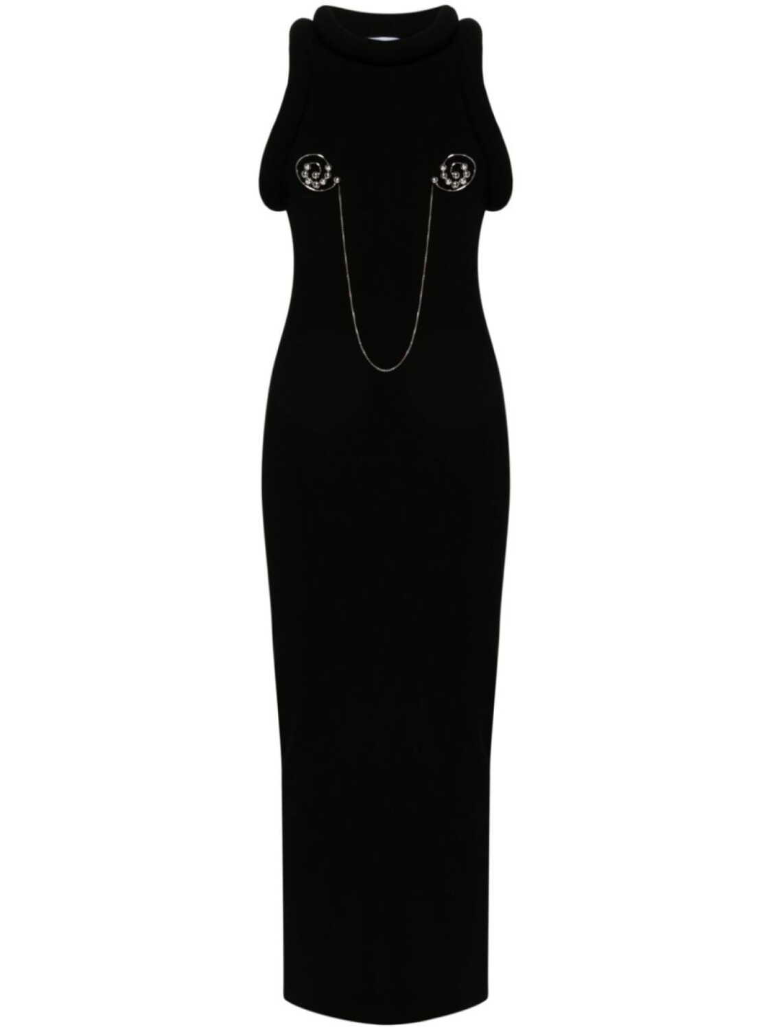 Jean Paul Gaultier трикотажное платье макси, черный 
Jean Paul Gaultier трикотажное платье макси, черный