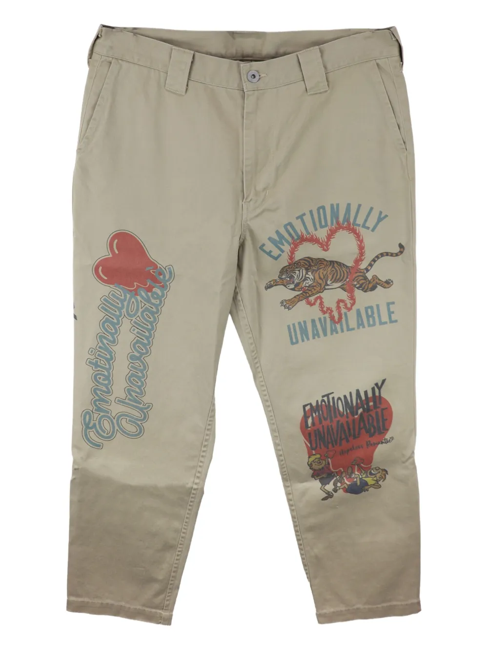 Брюки с принтом «сердце-тигр» Emotionally Unavailable, нейтральный
Брюки с принтом «сердце-тигр» Emotionally Unavailable, нейтральный