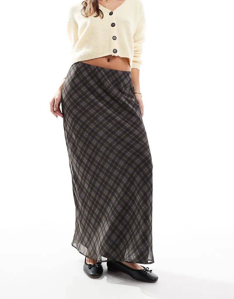 Шифоновая юбка макси косого кроя в клетку ASOS DESIGN
Шифоновая юбка макси косого кроя в клетку ASOS DESIGN