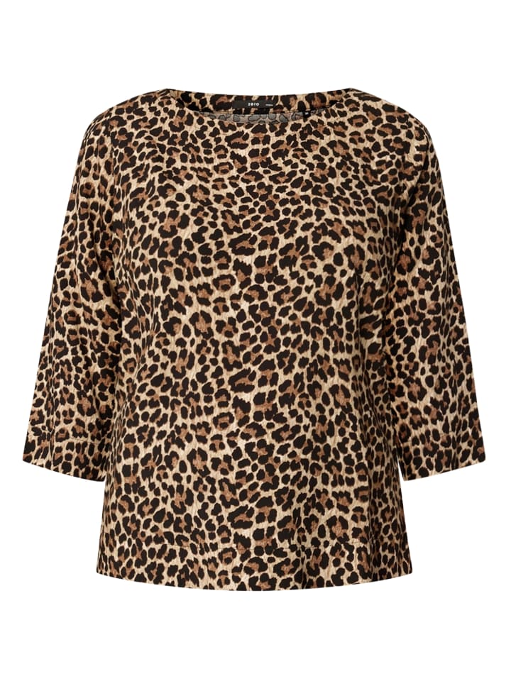Zero Блузка с леопардовым принтом и круглым вырезом, бежевого и черного цвета
Zero Блузка с леопардовым принтом и круглым вырезом, бежевого и черного цвета