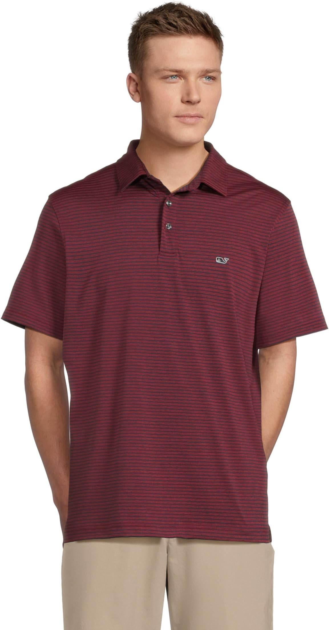Поло Vineyard Vines Bradley Stripe Sankaty Polo, цвет Crimson/Deep Bay
Поло Vineyard Vines Bradley Stripe Sankaty Polo, цвет Crimson/Deep Bay