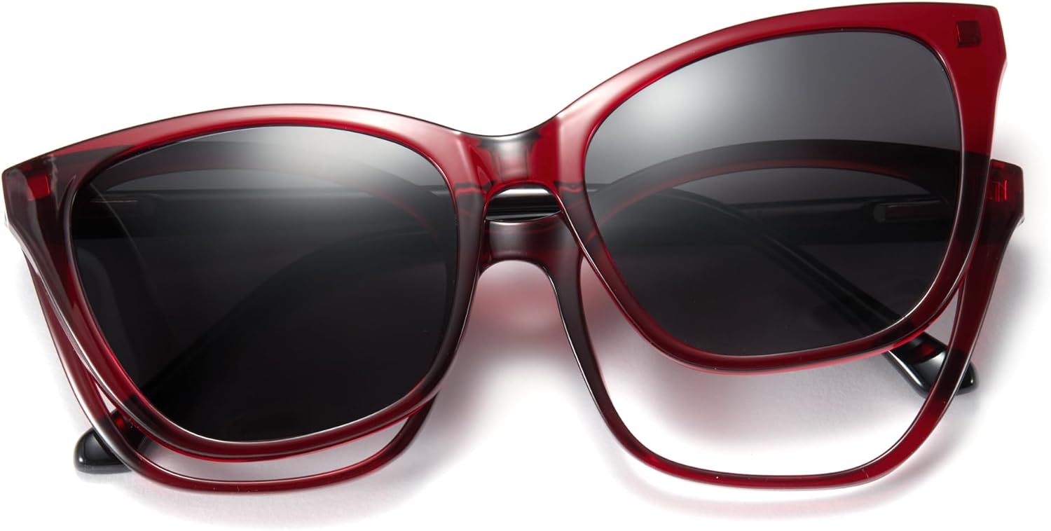 Солнцезащитные очки Cyxus Cat Eye с магнитной застежкой, женские, поляризованные, блокируют синий свет и имеют защиту UV400, модель P1221, Frame: Gradient Red+ Lens: Clear+black-grey-p1222
Солнцезащитные очки Cyxus Cat Eye с магнитной застежкой, женские, поляризованные, блокируют синий свет и имеют защиту UV400, модель P1221, Frame: Gradient Red+ Lens: Clear+black-grey-p1222