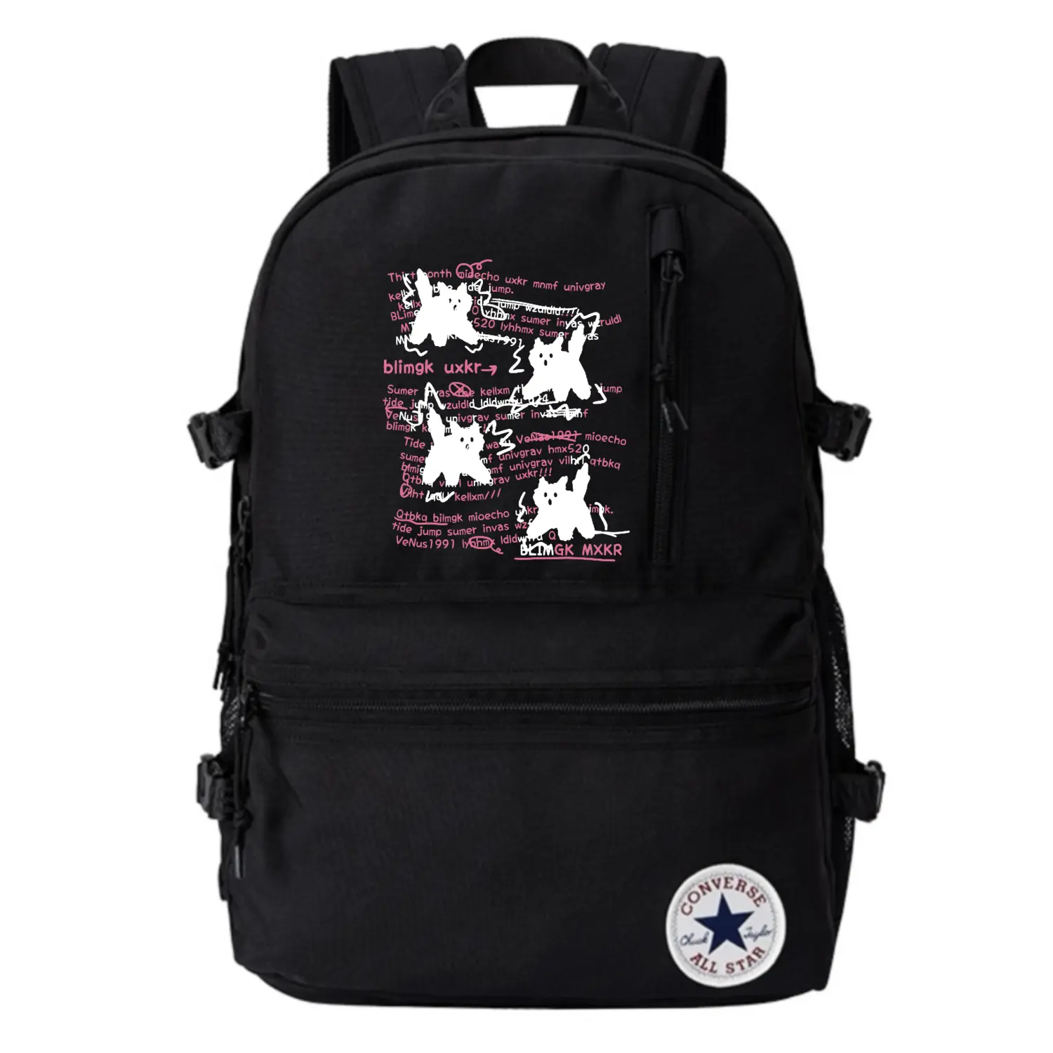 Converse Полиэстеровый рюкзак среднего размера унисекс черный, Scared Cat
Converse Полиэстеровый рюкзак среднего размера унисекс черный, Scared Cat
