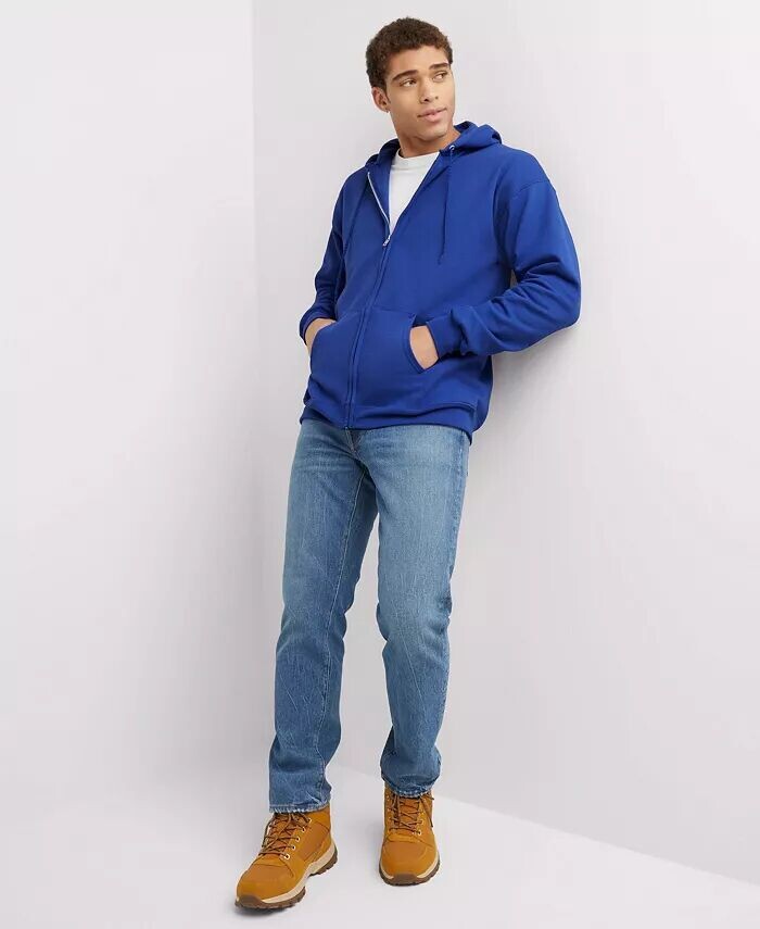 Мужская толстовка из тяжелого флиса Ultimate с молнией во всю длину Hanes, синий
Мужская толстовка из тяжелого флиса Ultimate с молнией во всю длину Hanes, синий