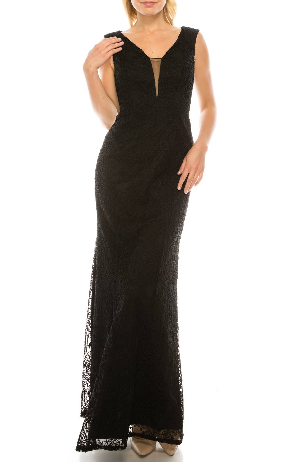 Вечернее платье с ромбовидным узором из сутажа в черном цвете Aidan Mattox
Вечернее платье с ромбовидным узором из сутажа в черном цвете Aidan Mattox