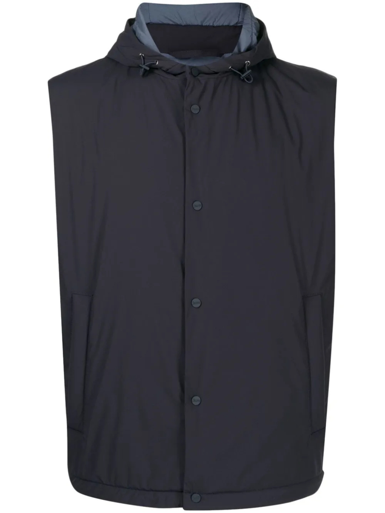 Herno жилет на кнопках с капюшоном, синий
Herno жилет на кнопках с капюшоном, синий