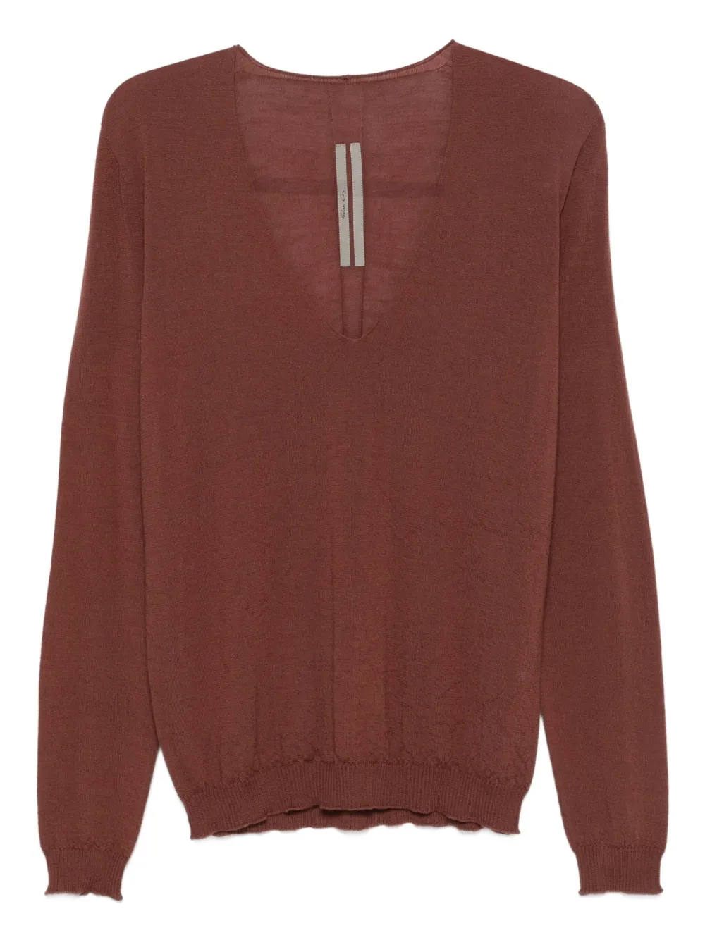 Шерстяной топ с V-образным вырезом Rick Owens, коричневый
Шерстяной топ с V-образным вырезом Rick Owens, коричневый