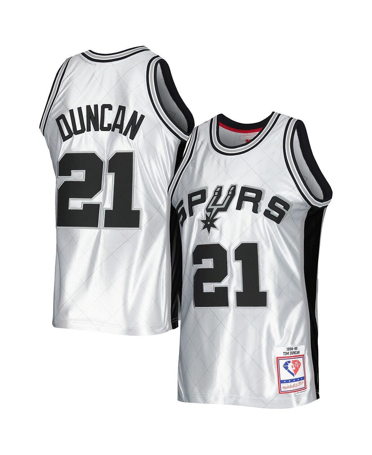 Мужская футболка tim duncan platinum san antonio spurs 1998-99 hardwood classics 75th anniversary swingman jersey Mitchell & Ness
Мужская футболка tim duncan platinum san antonio spurs 1998-99 hardwood classics 75th anniversary swingman jersey Mitchell & Ness