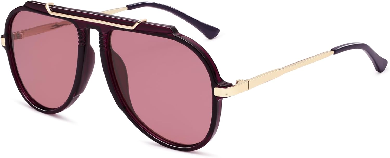 Солнцезащитные очки-авиаторы SOJOS в стиле ретро 70-х и 90-х годов для женщин и мужчин, модные винтажные квадратные солнцезащитные очки SJ2693, Purplish Red Frame Red Lens
Солнцезащитные очки-авиаторы SOJOS в стиле ретро 70-х и 90-х годов для женщин и мужчин, модные винтажные квадратные солнцезащитные очки SJ2693, Purplish Red Frame Red Lens