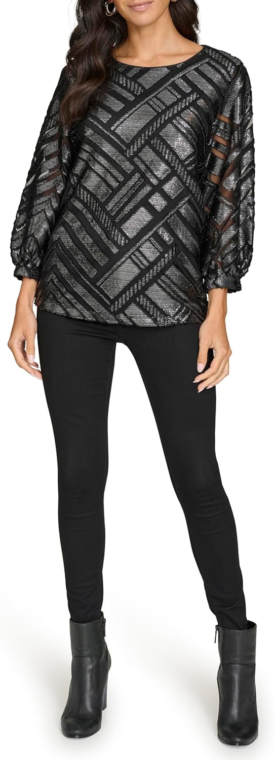 Женский топ с длинным рукавом Calvin Klein, Blk/Sil Multi
Женский топ с длинным рукавом Calvin Klein, Blk/Sil Multi