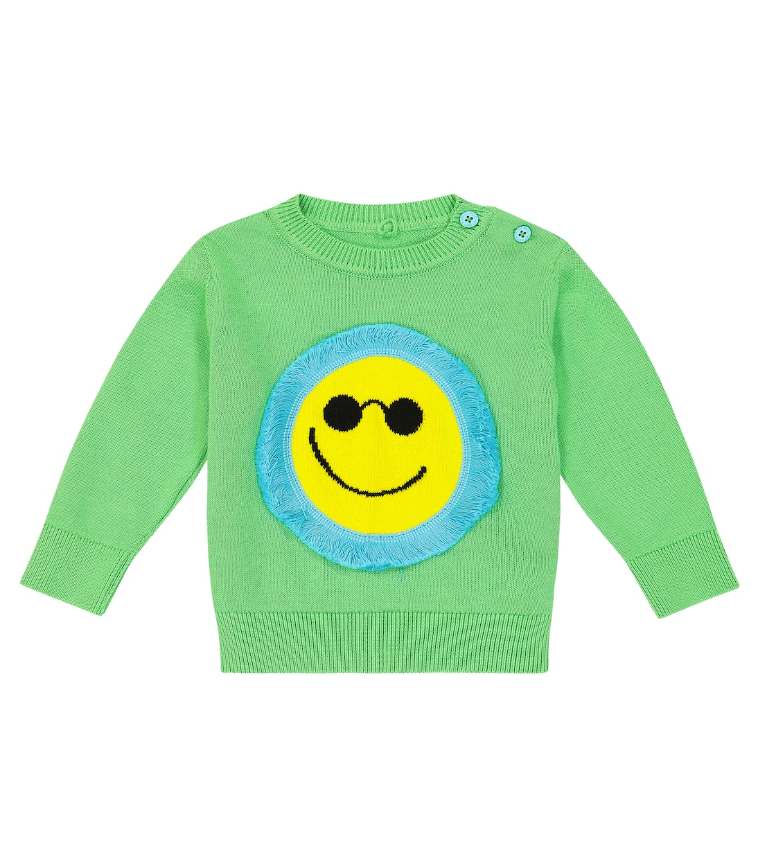 Детский хлопковый свитер Stella McCartney Kids, Greenish 
Детский хлопковый свитер Stella McCartney Kids, Greenish
