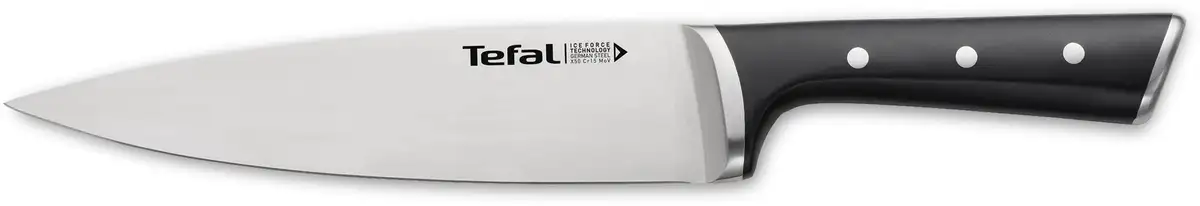 Поварской нож Tefal "Ice Force", (1 шт.), нержавеющая сталь, долговечность, защита рук, ледяная закалка, черный Общая длина 33,5 см, Длина лезвия 20 см., цвет edelstahlfarben/schwarz
Поварской нож Tefal "Ice Force", (1 шт.), нержавеющая сталь, долговечность, защита рук, ледяная закалка, черный Общая длина 33,5 см, Длина лезвия 20 см., цвет edelstahlfarben/schwarz