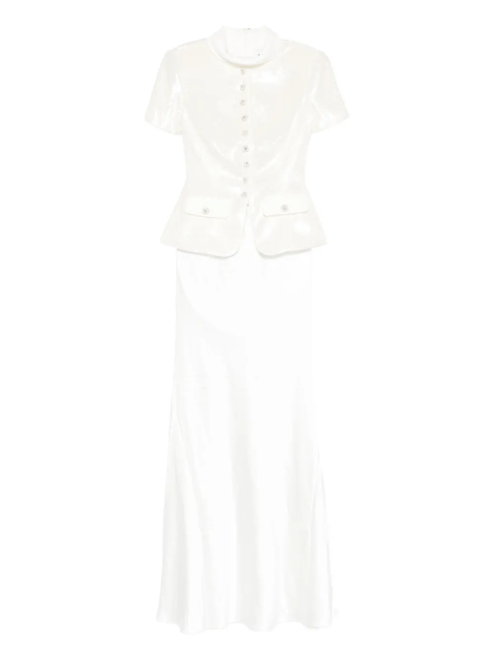 Комплект из топа и юбки макси с пуговицами Self-Portrait, белый
Комплект из топа и юбки макси с пуговицами Self-Portrait, белый