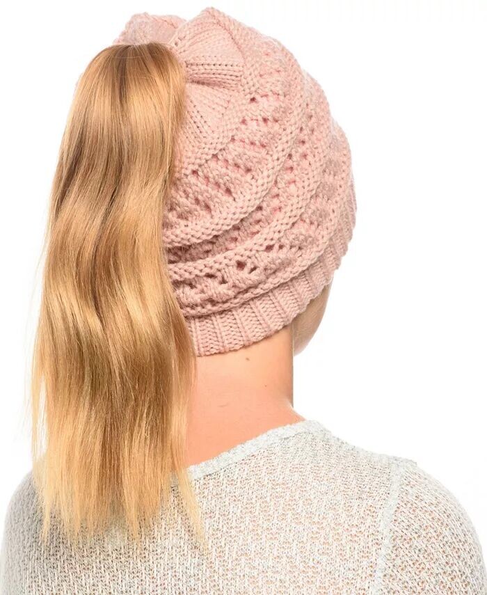 Вязаная крючком шапка с хвостиком в стиле «грязный пучок» Angela & William, розовый
Вязаная крючком шапка с хвостиком в стиле «грязный пучок» Angela & William, розовый