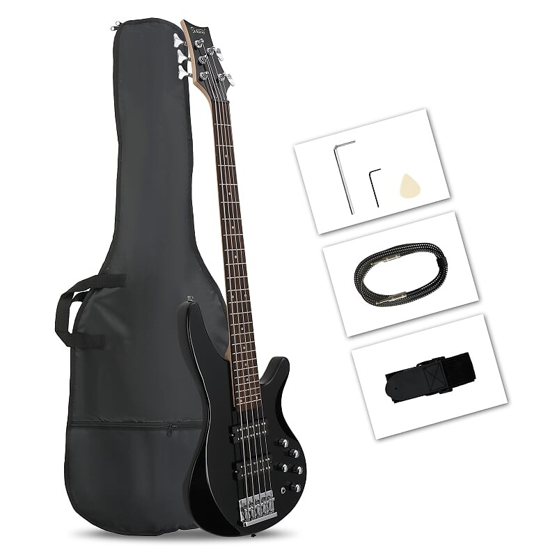 Басс гитара Glarry 44 Inch GIB 5 String H-H Pickup Laurel Wood Fingerboard Electric Bass Guitar with Bag and other Accessories 2020s - Black
Басс гитара Glarry 44 Inch GIB 5 String H-H Pickup Laurel Wood Fingerboard Electric Bass Guitar with Bag and other Accessories 2020s - Black