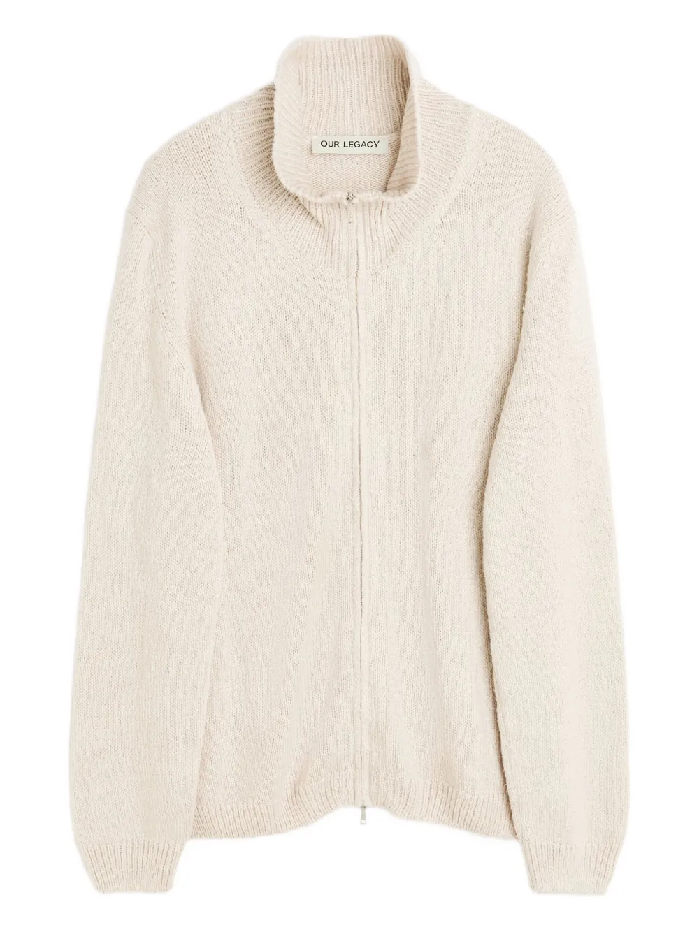 Кардиган с воротником-стойкой и застежкой-молнией OUR LEGACY, нейтральный
Кардиган с воротником-стойкой и застежкой-молнией OUR LEGACY, нейтральный
