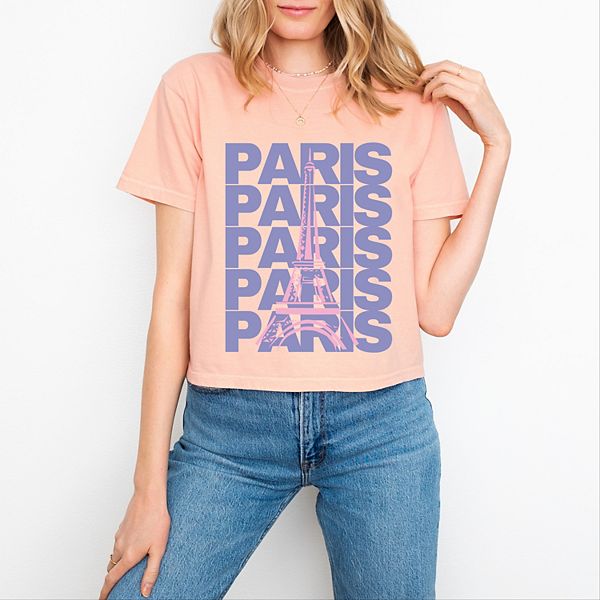 Футболка с принтом Paris stacked purple, женская, укороченная, oversize Simply Sage Market, Peachy
Футболка с принтом Paris stacked purple, женская, укороченная, oversize Simply Sage Market, Peachy