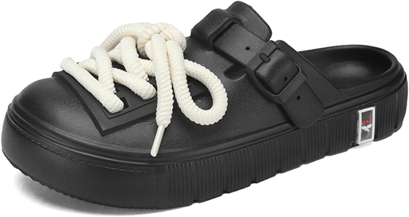 Унисекс сабо на платформе с застежкой-баклей и шнуровкой, с закрытым круглым носком, легкие, мягкие и удобные, с текстурой, подходящие для повседневной прогулки, пляжа, дома, вечеринки, похода по магазинам или работы в саду Psieicwm, черный
Унисекс сабо на платформе с застежкой-баклей и шнуровкой, с закрытым круглым носком, легкие, мягкие и удобные, с текстурой, подходящие для повседневной прогулки, пляжа, дома, вечеринки, похода по магазинам или работы в саду Psieicwm, черный