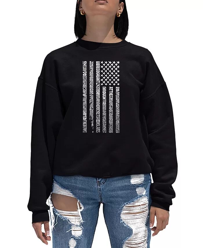 Женская толстовка Word Art Crewneck с национальным гимном и флагом LA Pop Art, черный
Женская толстовка Word Art Crewneck с национальным гимном и флагом LA Pop Art, черный