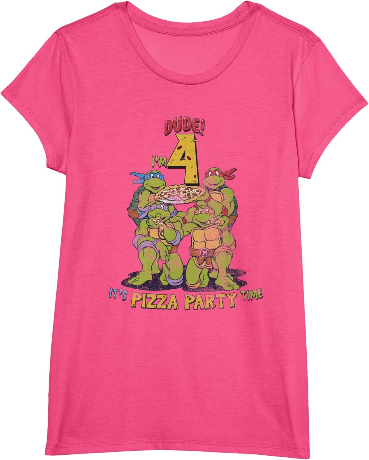 Детская футболка для девочек Teenage Mutant Ninja Turtles I'm 4 Dude Pizza Birthday Party, розовый вереск
Детская футболка для девочек Teenage Mutant Ninja Turtles I'm 4 Dude Pizza Birthday Party, розовый вереск