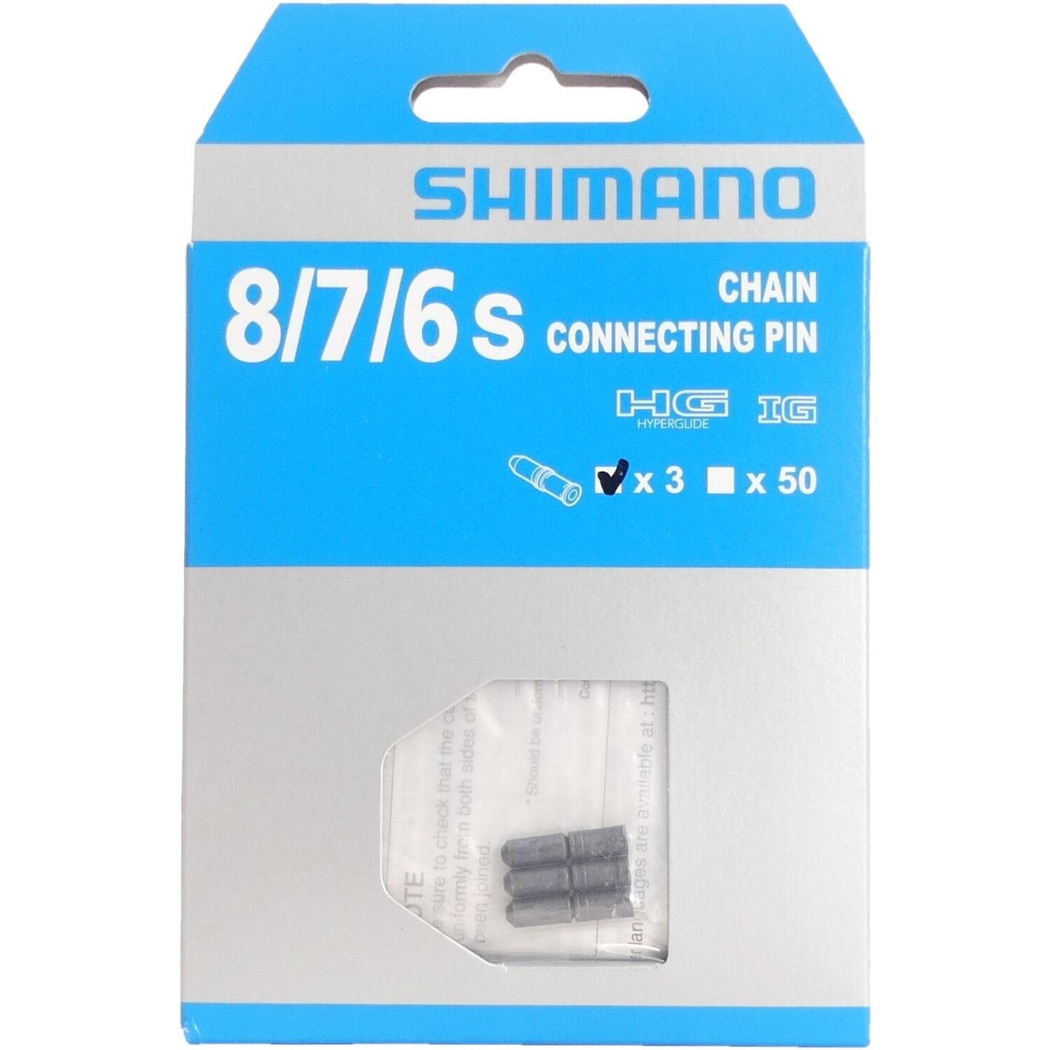 Цепной заклепочный штифт для 6/7/8-скоростных цепей - 3 шт. SHIMANO, черный / черный / черный
Цепной заклепочный штифт для 6/7/8-скоростных цепей - 3 шт. SHIMANO, черный / черный / черный