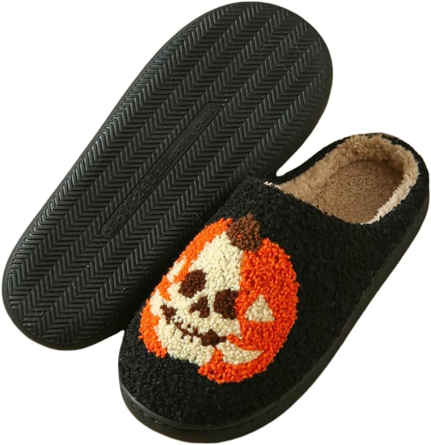 Домашние тапочки HiGropcore на Хэллоуин для женщин и мужчин, милые и жуткие осенние тапочки, уютные плюшевые теплые тапочки для дома, для улицы и дома, черный
Домашние тапочки HiGropcore на Хэллоуин для женщин и мужчин, милые и жуткие осенние тапочки, уютные плюшевые теплые тапочки для дома, для улицы и дома, черный