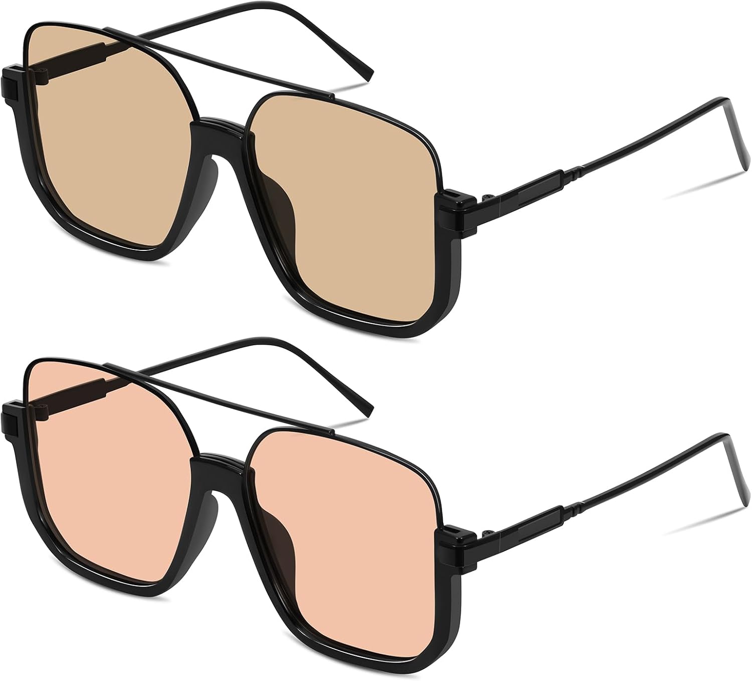 Квадратные солнцезащитные очки-авиаторы большого размера для женщин и мужчин в стиле ретро 70-х годов с двойной перемычкой, модные солнцезащитные очки с защитой от УФ-излучения RSQQAV, Black / Tea + Black / Champagne
Квадратные солнцезащитные очки-авиаторы большого размера для женщин и мужчин в стиле ретро 70-х годов с двойной перемычкой, модные солнцезащитные очки с защитой от УФ-излучения RSQQAV, Black / Tea + Black / Champagne