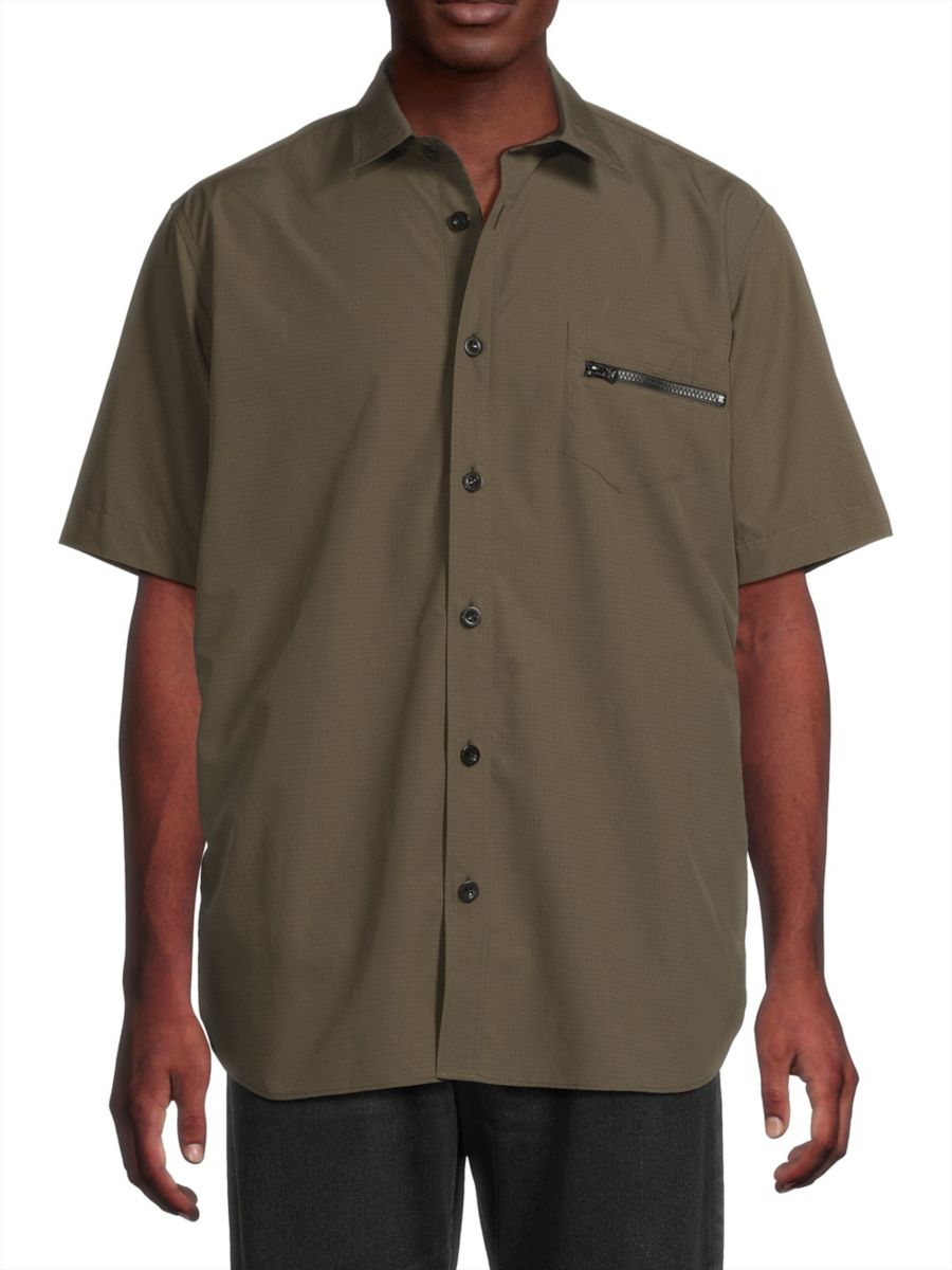 Рубашка Rip Stop Sacai, хаки
Рубашка Rip Stop Sacai, хаки