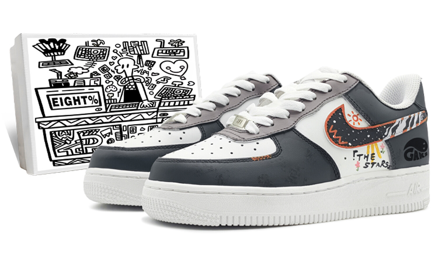 Кроссовки Nike Air Force 1 Skateboarding Shoes Men Low-top Grey/cyan/blue, темно-серый дубль
Кроссовки Nike Air Force 1 Skateboarding Shoes Men Low-top Grey/cyan/blue, темно-серый дубль